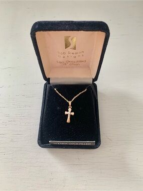 14Kt Gold Filled Cross Necklace - 18 in - New